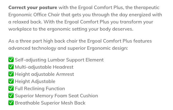 ergoal chair