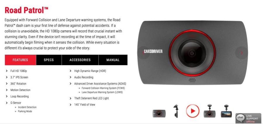 Car and Driver Dual View Dash Cam