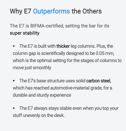 Why the E7 Outperforms Other Desks