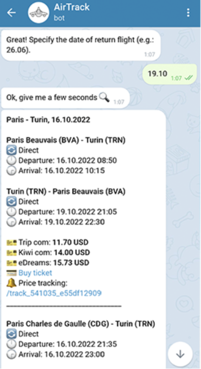 AirTrack Telegram Bot