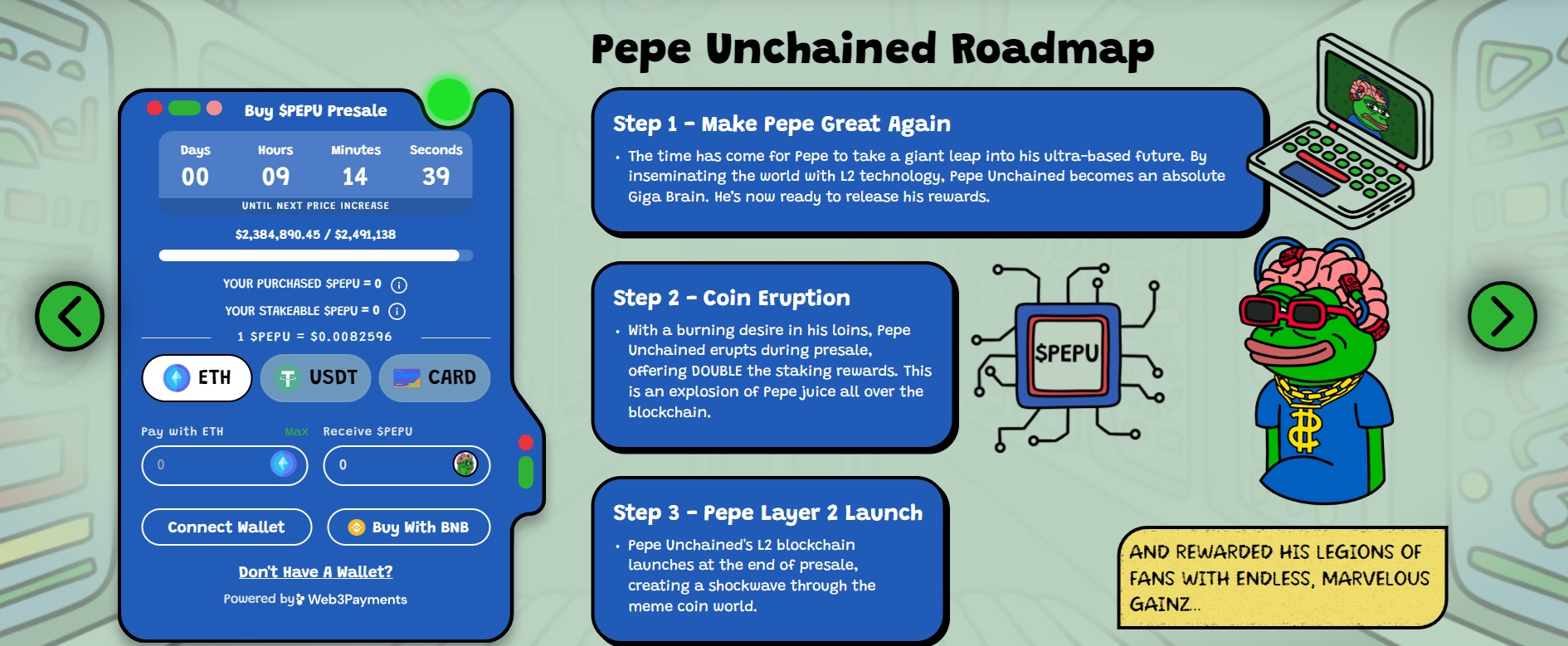 Pepe Unchained Roadmap